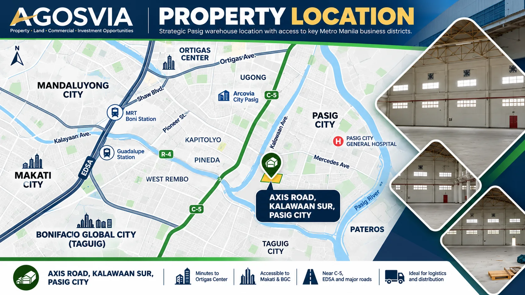 1,806 sqm Warehouse 3 + Open Space for Lease, Pasig | AGV-RE-000246