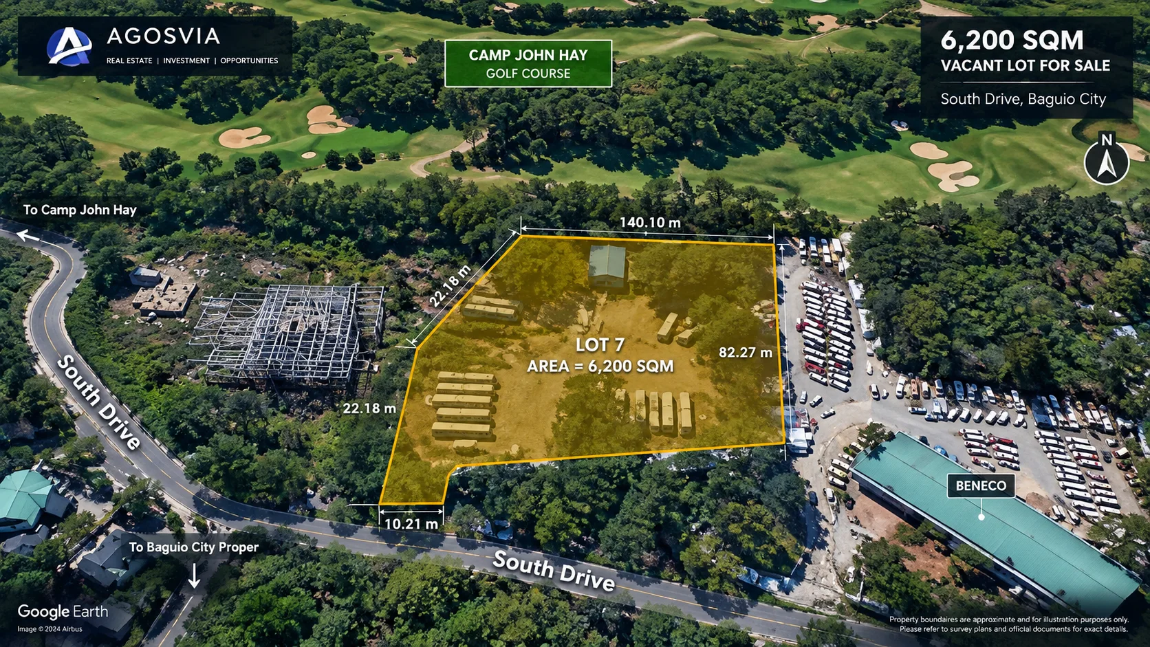 6,200 sqm Development Land for Sale along South Drive, Baguio